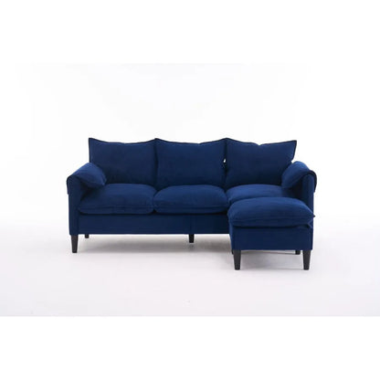 Convertible Combination Sofa L Shaped Sofa with Footstool