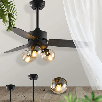 Ceiling Fan Lamp 3 Blades 3 Speed Fan for Bedroom Dining Room Home Office with Remote Control