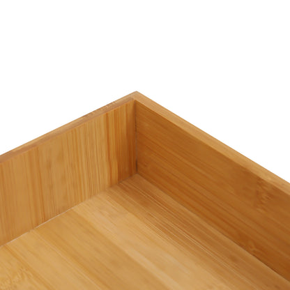 Bamboo Desk Organizer -Tabletop Mini Bamboo Desk Drawer
