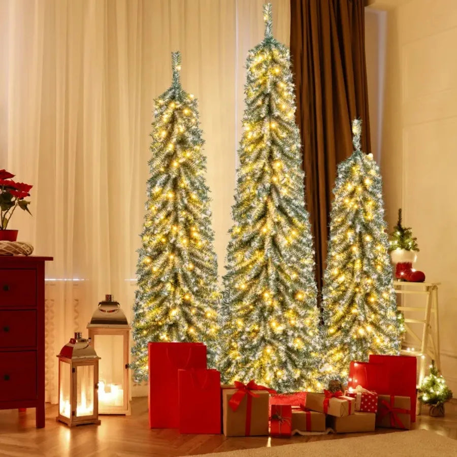 4/5/6 Feet Artificial Christmas Tree Set of 3