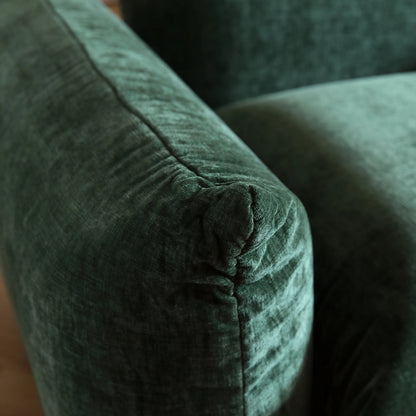 Comfy Chenille Single Accent Chair Deep Seat Couches Mid-Century Sofa 50" Plush Sofas Furniture for Small Spaces Living Room