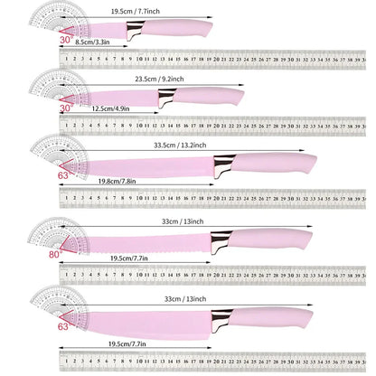 Kitchen Knives Heat-Resistant Non Stick Soup Spoon Cooking Set with Scissors Peeler Cut Meat