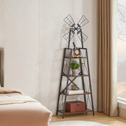 4-Tier Slim Bookshelf, Bookcase