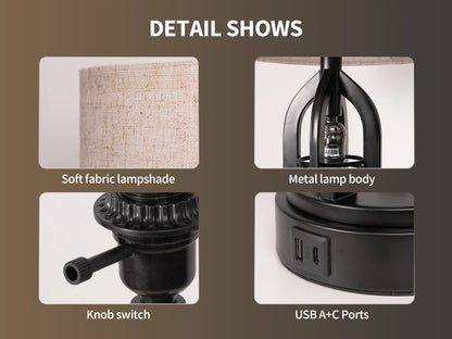 Industrial Retro Desk Lamp Night Light,3 Colors, Adjustable,