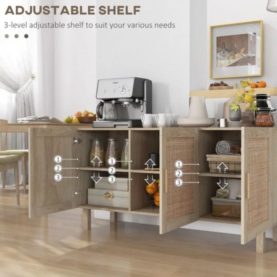 Kitchen Storage Cabinet Garage Cabinets Natural WoodAS