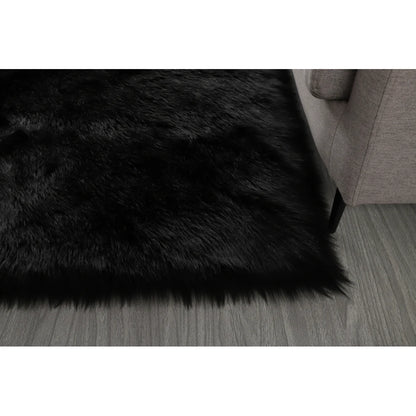 Faux Fur Sheepskin Area Rug Bedroom Blanket Living Room