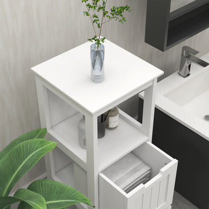 Bathroom Floor Cabinet with 2 Drawers and 1 Storage Shelf