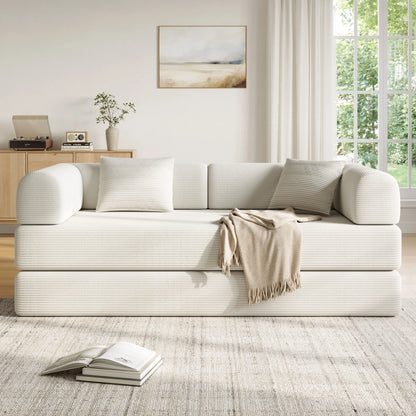 Convertible Floor Sofa Bed with Fixed-Shape Frame,  5-in-1 DIY Combination Modular Sofa,  for Living Room Bedroom Playroom