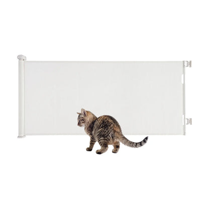 White/Black Iron Pet Fence 40-300cm Adjustable 84cm Height 10-40lbs Small Medium Dogs Indoor Safety Gate