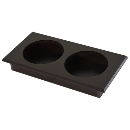 PawHut Raised Dog Feeding Station with 2 Stainless Steel Bowls Storage Large Pets Dark Brown
