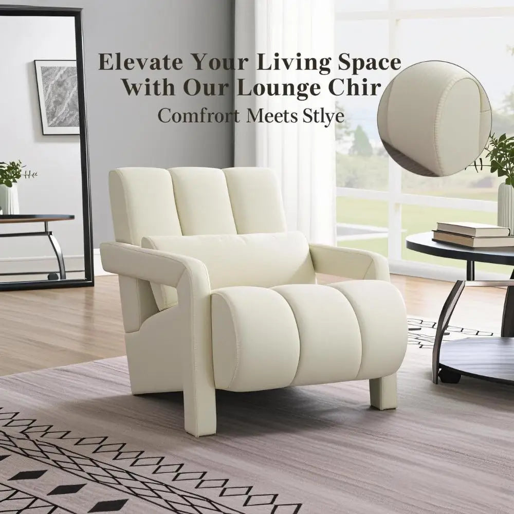 Modern cushioned chairs with pillows, comfortable and breathable, versatile for living rooms and bedrooms