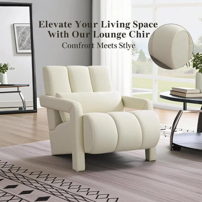 Modern cushioned chairs with pillows, comfortable and breathable, versatile for living rooms and bedrooms