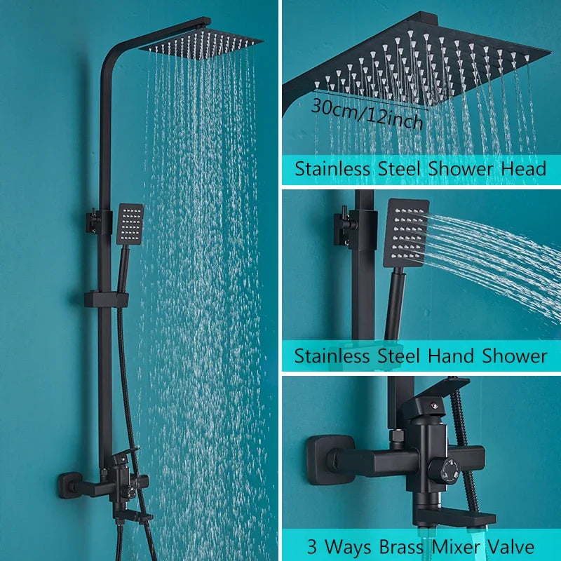 Thermostatic Digital Display Shower Faucet Set Shower Mixer Crane Shower Bath Faucet Bathtub Shower Bidet Faucet