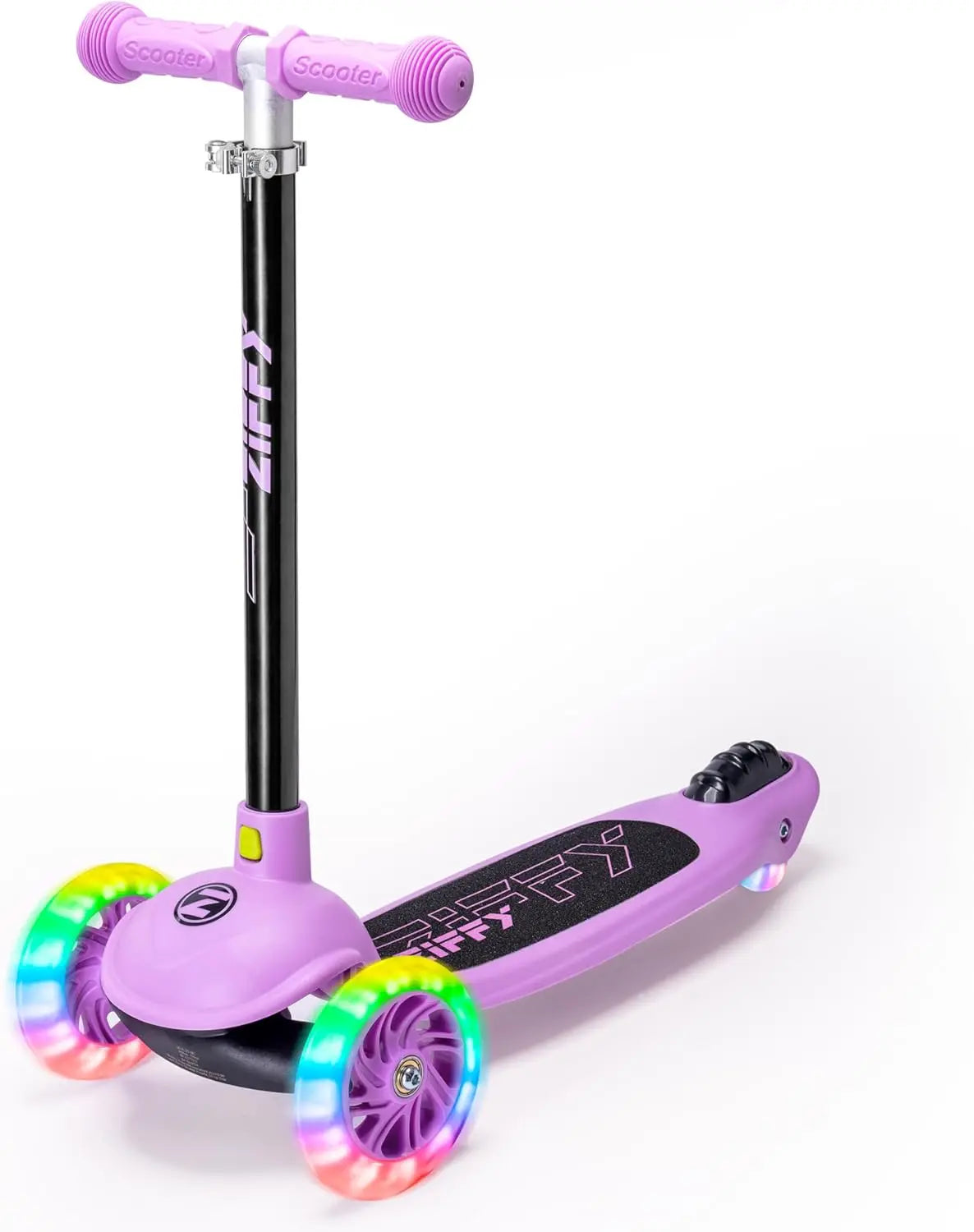 Kids Multicolor 3 Wheel Scooter Toddler Kick Scooters with LED Light-Up Wheels for Boys and Girls Gift 5 Adjustable Height