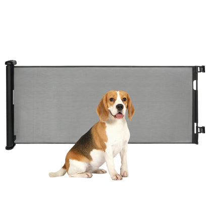 White/Black Iron Pet Fence 40-300cm Adjustable 84cm Height 10-40lbs Small Medium Dogs Indoor Safety Gate