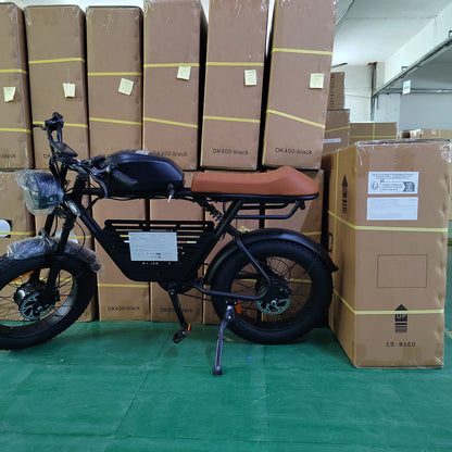 Electric Bike for Adults, Dual Motor2000Wo 20 in Fat Tire Ebike, Up to 37MPH & 80 Miles,48V 25Ah Removable Battery，7 Speed