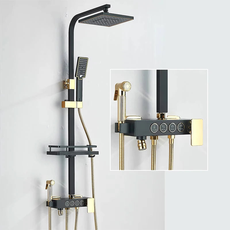 Thermostatic Digital Display Shower Faucet Set Shower Mixer Crane Shower Bath Faucet Bathtub Shower Bidet Faucet