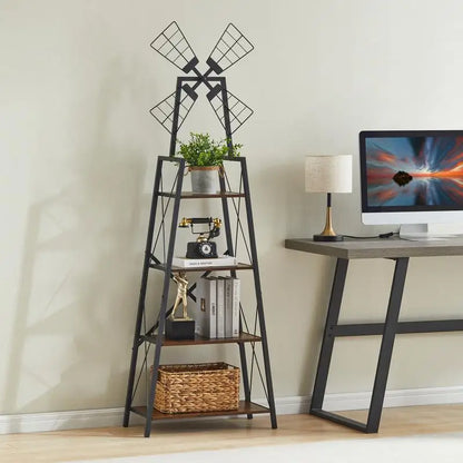 4-Tier Slim Bookshelf, Bookcase