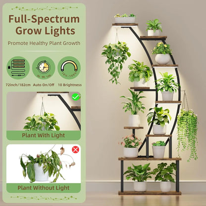 Plant Stand Indoor with Grow Lights