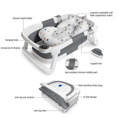 Baby Bathtub Real-Time Temperature Display