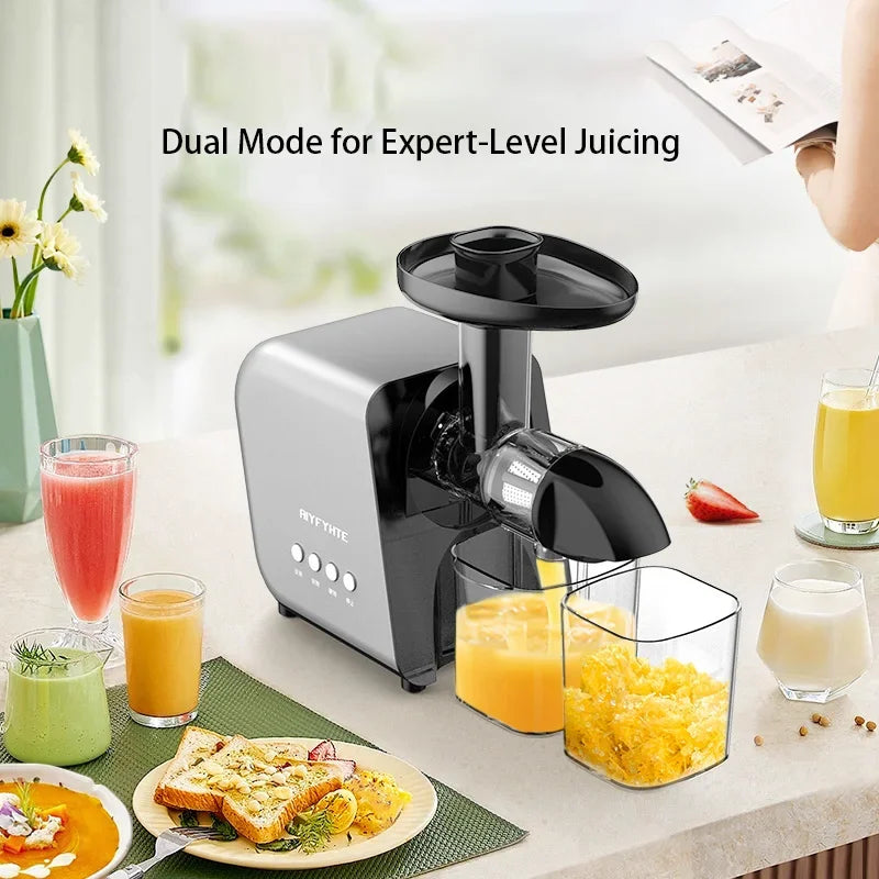 Slow Juicer Extractor for Vegetable and Fruit Screw Cold Press Fresh Beet Juice Electric Blender Home Appliance