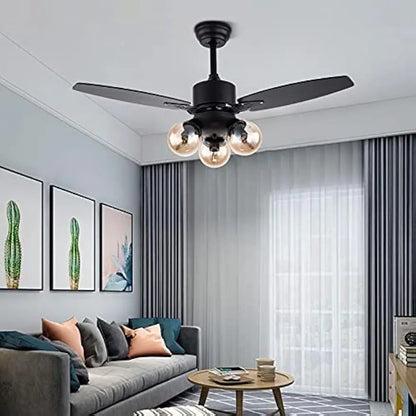 Ceiling Fan Lamp 3 Blades 3 Speed Fan for Bedroom Dining Room Home Office with Remote Control