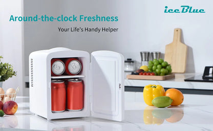 iceBlue Retro Mini Fridge  for Home Car
