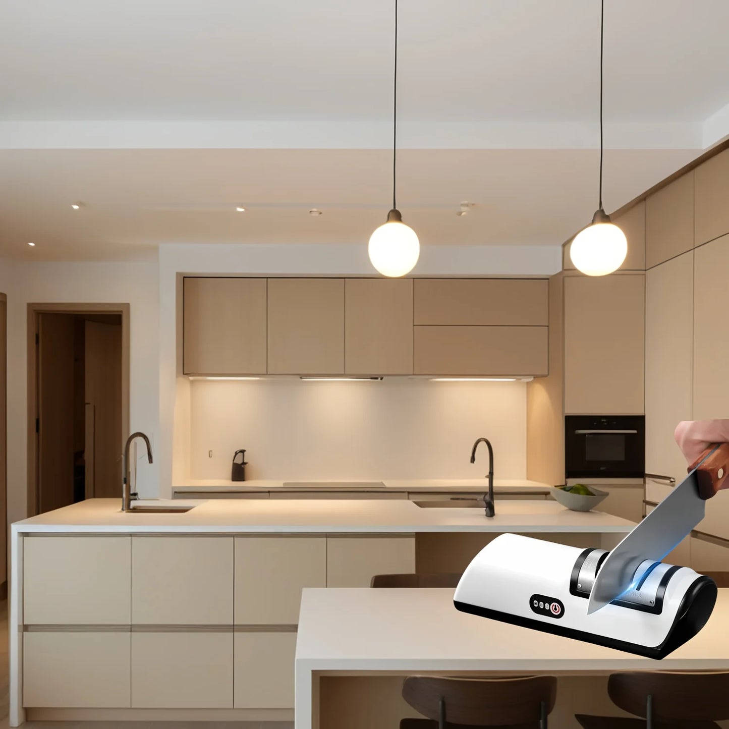 Kitchen Electric Knife Sharpener Multifunctional Automatic Professional 4 Gears Electric Knife Sharpener Kitchen Accessories