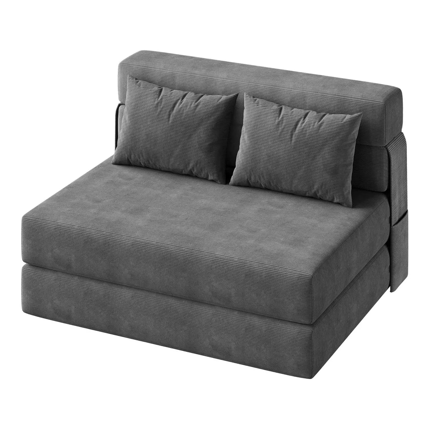 Convertible Folding Sofa Bed Sleeper Chair Bed with Pillow Portable Lazy Floor Sofa Lounger 2 in 1 Pull Out Loveseat Sofa