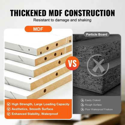 Wall Mounted Salon Storage Unit with Cabinet 3 Shelves