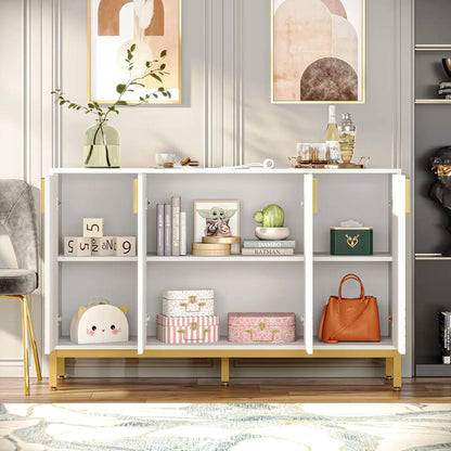 Modern Storage Cabinet, 59 Inch Console Buffet Cabinet