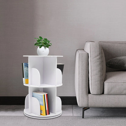 2-Tier Rotating Bookshelf: Stylish Design,