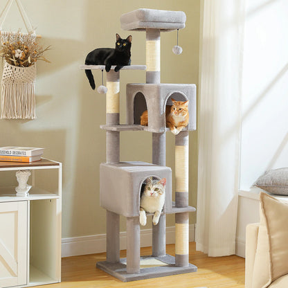 Cat Tree Tower with 4 Natural Sisal Scratching Posts
