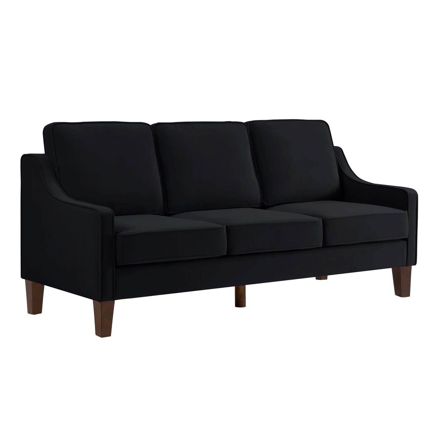 Modern Living Room Triple Recliner Sofa Bedroom Smooth To The Touch Long Lasting Wooden Table Legs Upholstered Velvet Large Sofa