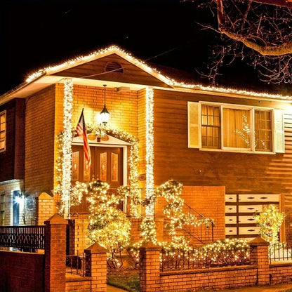 4 Pack 100 LED Solar String LightsTotal 8 Modes Solar Powered Christmas Tree Lights for Outdoor Home Patio and Party Decorations