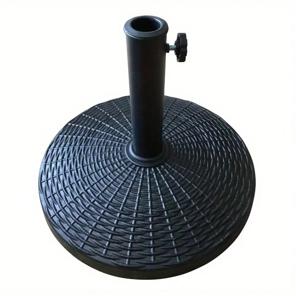 22 lb black round powder coated resin patio base