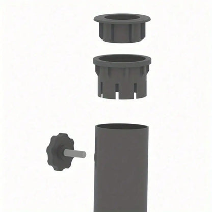 22 lb black round powder coated resin patio base