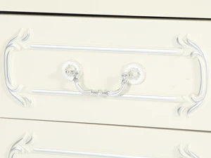 White Nightstand, End Table with 2 Drawers, Side Table