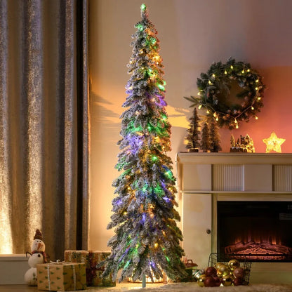 6ft Tall Prelit Pencil Artificial Christmas Tree