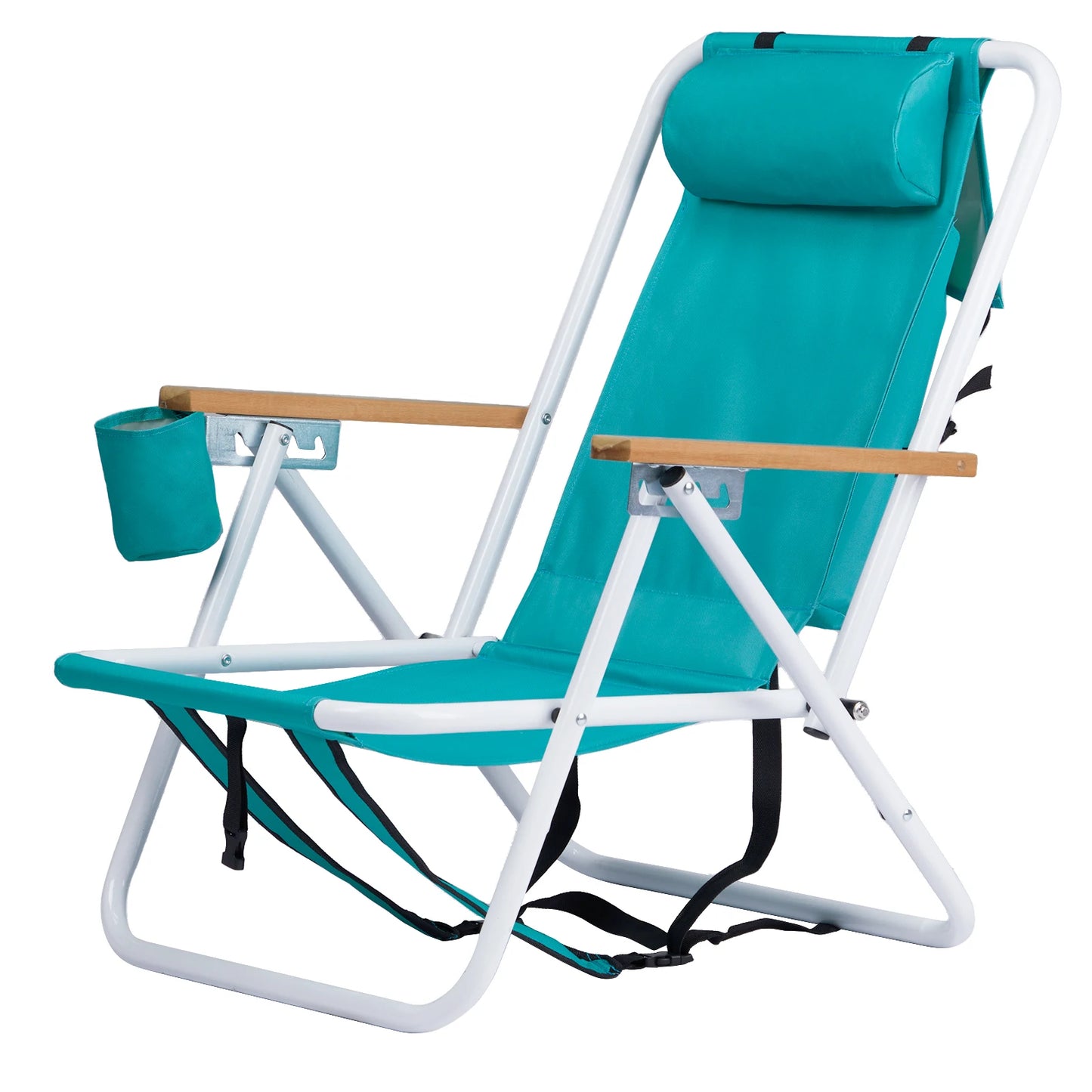 Folding Beach Chair Set of 2 for Adults, 4 Position Portable Backpack Foldable Camping Chair