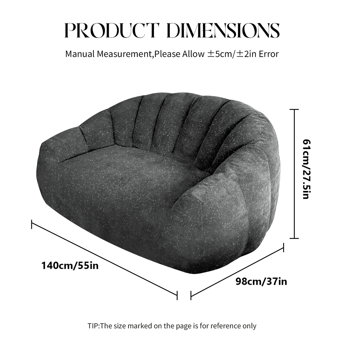Comfy Bean Bag Sofa with Back Support