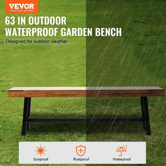 Outdoor Bench 63 inches Wood Garden Bench