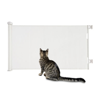 White/Black Iron Pet Fence 40-300cm Adjustable 84cm Height 10-40lbs Small Medium Dogs Indoor Safety Gate