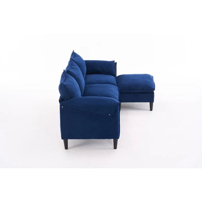 Convertible Combination Sofa L Shaped Sofa with Footstool