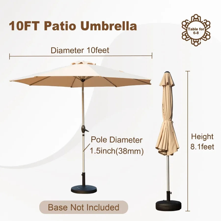 10FT Patio Outdoor Table Umbrella