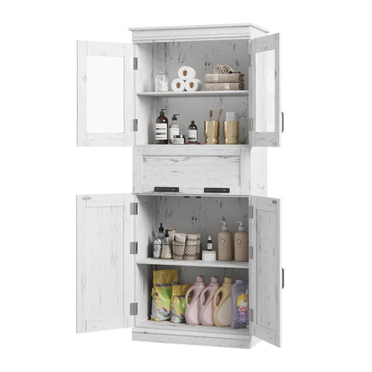 67" Tall Bathroom Storage Cabinet and Tall Cabinet for Living Room