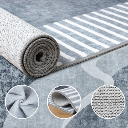 Area Rugs for Living Room, Machine Washable Vintage Rug,