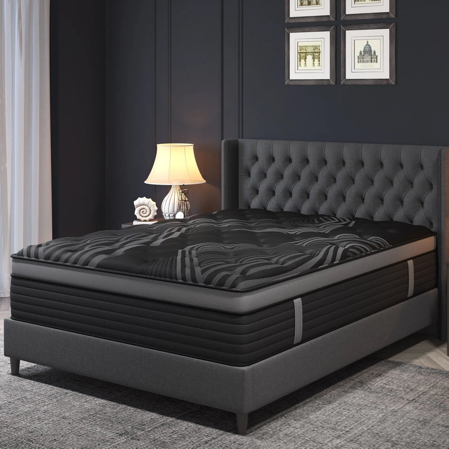 Gel Memory Foam Hybrid Pocket Spring Mattress Twin Full Queen King Bed Mattress