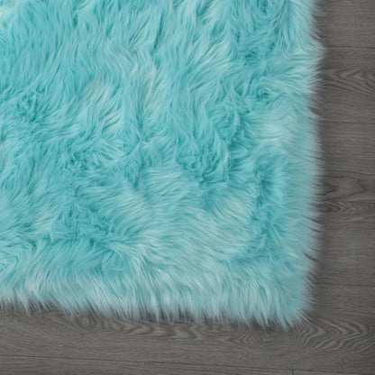 Faux Fur Sheepskin Area Rug Bedroom Blanket Living Room