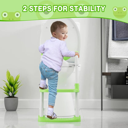 Potty Training Seat with Adjustable Height Step  Toilet Trainer for Girls Boys
